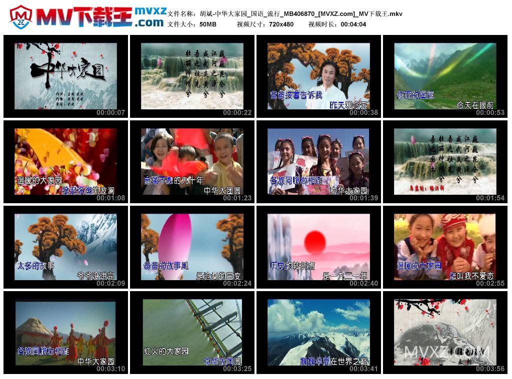 胡斌-中华大家园_国语_流行_MB406870